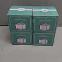 Clear Square Acrylic Storage Jars 4 Pack, Plastic Bathroom Organizer for Cotton Swabs, Rounds, Pads, Balls, Floss Picks