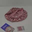 22 Momme 100% Real Mulberry Silk Bonnet for Sleeping Women, Large Hair Care Bonnet for Long Curly Hair, Double Layer Silk Wrap with Soft Elastic Band, Non-Slip Sleep Cap, Pink