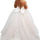 MuchXi Lovely Lace Flower Girls Dresses Kids First Communion Dress Princess Wedding Pageant Ball Gown (2)