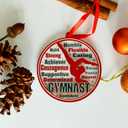 3 x Gymnastics Christmas Ornament, Gymnast Girl Christmas Ornament Tree Decor, Keepsake Gifts for Gymnast Sports, Xmas Gift for Gymnastics Lovers Girls Women Fans Coach