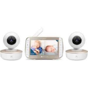 Motorola Nursery Baby Monitor with 2 Cameras and Audio, No WiFi Needed VM50G with Temperature Sensor, Remote Zoom & Tilt, Night Vision, 5" Screen, 2-Way Audio, Lullabies
