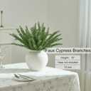 12 Pcs Faux Cypress Stems Christmas Artificial Pine Branches Greenery Stems Fake Cedar Christmas Vase Fillers Home Decorations 18 Inch