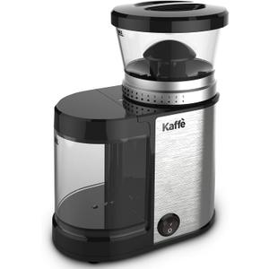 Kaffe Electric Coffee Burr Grinder - 5.5oz - Stainless Steel (Cleaning Brush Included)