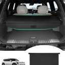 Powerty Retractable Cargo Cover for Kia Ev9 2024 2025 2026-Canvas Texture Trunk Cover Privacy Screen Rear Security Shade for EV9 Accessories