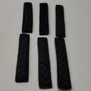 NEPAK 6 Pack Car Seat Strap Pads,Universal Car Seat Belt Pads Cover,Seat Belt Shoulder Strap Covers Harness Pad for Car/Bag,Protect Your Neck and Shoulder(Black)