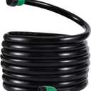 33 FT 1/2 Inch Drip Irrigation Tubing Main Line Hose Tube 1/2''PVC Garden Irrigation Tubing (OD:16mm,ID:12mm) with Drip Connector (Ends Plug,Hose Adapter) for Garden Drip Irrigation System