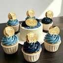 40PCS Graduation Cupcake Toppers, 4 Designs Gold Acrylic Graduation Cake Toppers, Congrats GRAD & You Did It Decorations, Class of 2026 Graduation Party Supplies for High School College Grad Party