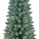 PreLit Artificial Christmas Tree 4Ft, Battery Operated Desktop Xmas Tree with 70 LED 210 Branch Tips Mini Christmas Tree Decoration Indoor Outdoor