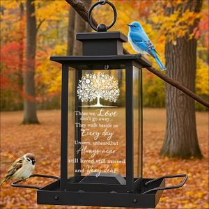 Sympathy Memorial Bird Feeders for Outdoors, Condolences Gifts for Loss of Loved One, Remembrance Condolences Bereavement Funeral Gift Idea, Grief Home Decor Keepsake Outside Garden