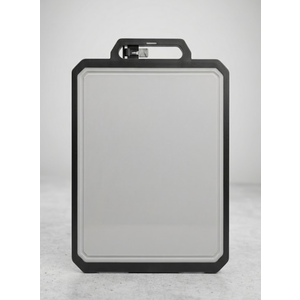 KwalityChop Double-sided Stainless steel cutting board with knife sharpener & stand -17x12" Stainless steel cutting boards for kitchen - Dishwasher Safe cutting boards,chopping board, large cutting board/PP