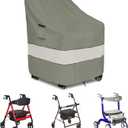 Rollator Walker Cover,Outdoor Waterproof Dustproof Rolling Walker Covers,Fits Walkers for Seniors with Wheels and Seat(Cover Only,Grayish Green)
