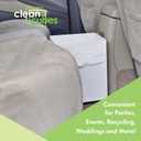 4 Gallon Disposable Pop-Up Trash Cans (6-Pack) with Fitted Bags  Foldable Garbage & Recycling Bins for Parties, Events & Kitchen (White, 12" H x 10" W x 8" D)