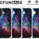 Compatible with iPhone 16 Plus Case Clear Cute for Women - Rugged Phone Cases Funda Protector Cover Skin (Pink Galaxy Universe)