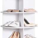 VEVOR 6 Tiers Rotating Shoe Rack Tower, 360Spinning Shoe Display, Revolving Shoe Rack Storage Round Carousel, Lazy Susan Shoe Rack Organizer, Ideal for Bedroom, Living Room, Entryway, White