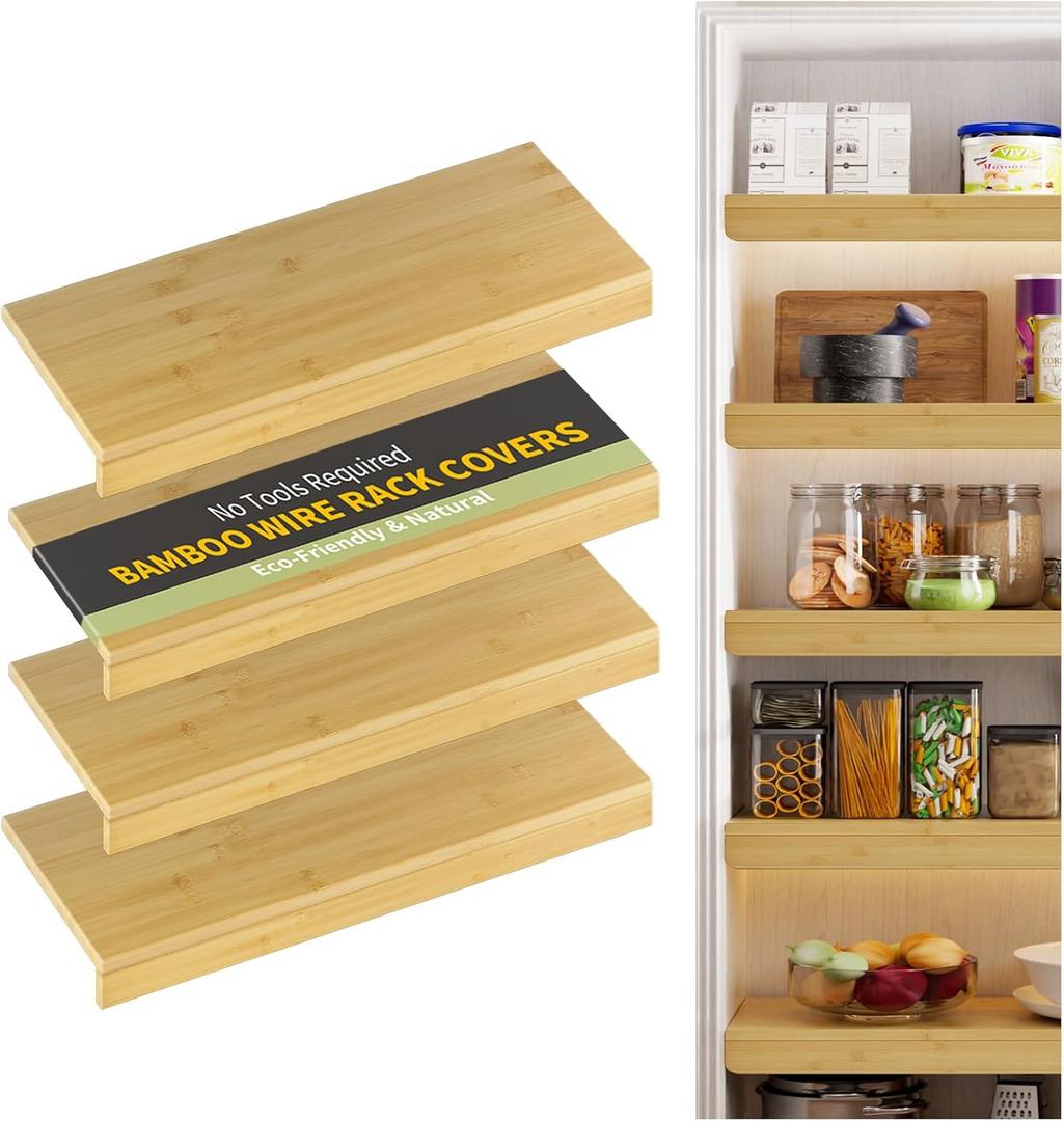 Wire Shelf Covers,30" W x 12" D,4pcs,Natural