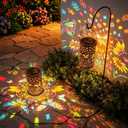 Colorful Butterfly Solar Lanterns Outdoor Waterproof, Garden Decor Gifts for Women Mom Sister Grandma, LED Hanging Solar Lantern Lights Outside for Table Yard Lawn Garden Path Porch Decor