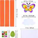 Winlyn 24 Sets Easter Craft Kits Spring Crafts DIY Easter Headbands Craft Kits Bunny Chick Lamb Butterfly Flower Basket Foam Stickers Spring Arts and Crafts for Kids Classroom Activities Party Favors