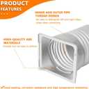 HAUREW Portable Air Conditioner Square Exhaust Hose Coupler 5.9 Inch Square to Round Window Adapter AC Unit Tube Connector Mobile Air Conditioning Accessories for Portable Conditioners(Square)