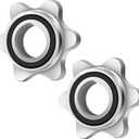 Lamoutor 2Pcs Anti-Slip Hex Nut Spin-Lock Collar Screw for Barbell Dumbbell Weight Lifting (25mm)