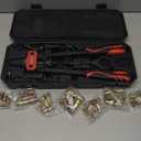 WETOLS Rivet Nut Tool Kit, 14-Inch Rivnut Tool with 7 Metric and SAE Mandrels, Professional Hand Riveter with 70Pcs Rivnuts Assortment Kit, Manual Rivet Nut Gun with Rugged BMC Case