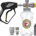 Tool Daily Foam Cannon with Pressure Washer Gun 5000 PSI, Power Washer Gun with 3/8'' Swivel Quick Connector, Adjustable Foam Blaster, M22 and 1/4 Inch Quick Connect, 1.5 Liter