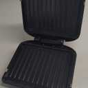 George Foreman 4-Serving Removable Plate Electric Grill and Panini Press, George Tough Non-Stick Coating, Drip Tray Catches Grease, Black