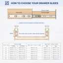 Probrico 10 Pairs 14 Inch Soft Close Drawer Slides, Ball Bearing Full Extension Dresser Slides, Side Mount Heavy Duty Drawer Glides Runners