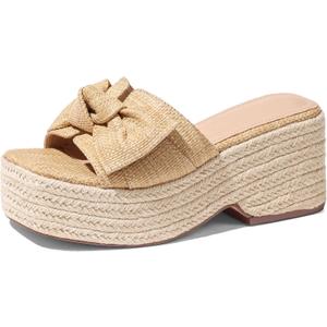 Erocalli Wedges For Women Raffia Platform Sandals Espadrille Summer Beach
