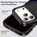 for iPhone 17 Pro Case,Hybrid Drop Test Heavy Duty Sturdy Shockproof Slim Fit Anti-Slip Protective Phone Cover for iPhone 17 Pro 6.6 inch,Black