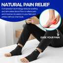 Plantar Fasciitis Relief Compression Socks - Targeted Arch Support Breathable Lightweight Plantar Fasciitis Relief, Foot Swelling - Black - Large