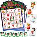 ArtCreativity Christmas Bingo Game - 30 Players Kids Christmas Bingo - Holiday 30 Player Cards for Family Game Night - Christmas Games for Classroom