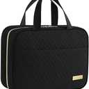 HOTOR Travel Toiletry Bag w/Hanging Hook - Spacious Toiletry Bag Essentials for Women & Men, Makeup Bag/Big Comparment, Waterproof for Travel Accessories, Large, Black