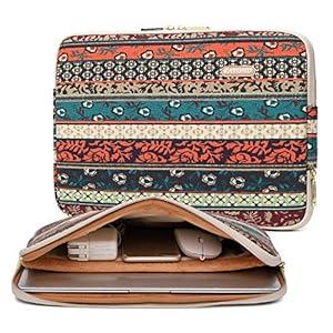 Kayond Canvas Water-Resistant 11.6 Inch Laptop Sleeve case for 11.6 inch Notebook Computer 11 Pocket Tablet (11-11.6 inch, Red Bohemia)