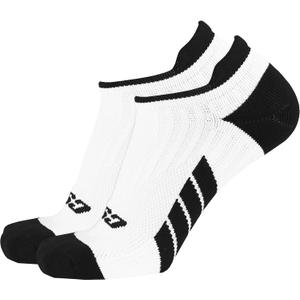 CSX Ankle Socks, Arch Support Compression, Men and Women Low Cut Fi (Small, Black on White)