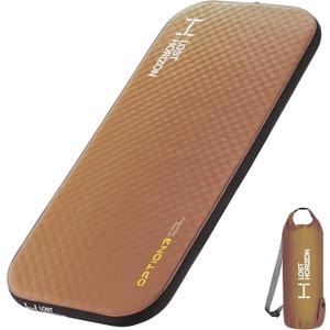 LOSTHORIZON Air & Foam Camping Mattress, Self-Inflating Sleeping Pad, 3" Thick, with Pump Sack, Slim Single
