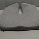 C CUSHION LAB Patented Pressure Relief Seat Cushion for Long Sitting Hours on Office/Home Chair, Car, Wheelchair - Extra-Dense Memory Foam for Hip, Tailbone, Coccyx, Sciatica - Light Grey (Gray)