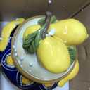 Blue Sky Clayworks Lemon Cookie Jar, 8  8  9.75 inches, Ceramic, Multicolor