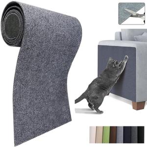 Cat Scratch Furniture Protector Mat DIY Cat Scratch Pad Self-Adhesive, Pet Scratching Post Cat Scratcher Carpet Anti Cat Scratch for Cat Tree/Door/Couch (Light Gray, 11.8 * 23 inch)
