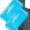 REVIX Ice Packs for Injuries Reusable, 2 Packs Hot & Cold Gel Ice Packs with PVC Cooling Design & Adjustable Strap, Flexible Therapy on Joints, Muscles, Shoulder, Back and Knee (10" x 5" Blue)