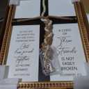 A Cord of Three Strands Wedding Sign 15x10 Inches - Unity Rope Cross Braid for Ceremony with Bible Verses, Rustic Wedding Unity Ideas, Anniversary Religious Marriage Gifts for Couple, Christian
