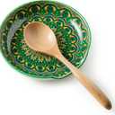 Miamolo Spoon Rest for Stove Top, Bohemian Coffee Bar, Countertop Decor | Ceramic Spoon Holder, Boho Design, Spacious Surface for Utensils, Dishwasher Safe, Farmhouse Home DCor, Housewarming Gift
