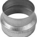 6" to 5" Inch Galvanized Steel Round Duct Reducer - Pipe Fitting Increaser Reducer - Drain, Waste and Vent Conduit Transition Adapter - Metal Tube Reducing Coupling