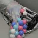 OCATO Baby Playpen: Foldable Playpen for Babies and Toddlers Large Play Pen Portable Playpen Fence Indoor Outdoor Kids Safety Area Travel Play Yard with 1 Storage Bag 4 Handlers 50 Balls (50"  50") (Light Grey)