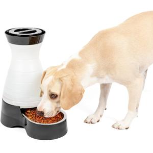 PetSafe Healthy Pet Food Station - Automatic Indoor Gravity Cat & Dog Feeder - Space-Saving Self Feeder - Easy to Clean - Medium - Up to 4 lb Kibble Capacity