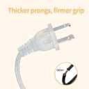 1 Pack Clear Extension Cord, 10 Feet Male to Female Extension Cords, Clear Extension Cord Indoor Thin with UL-Certified, Christmas Thin Extension Cords, 2 Prong, 2 x 18AWG 7A/125V