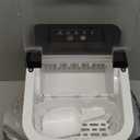 Countertop Ice Maker Machine - 6 Mins 9 Bullet Ice, 26.5lbs/24Hrs, Portable With Self-Cleaning, Scoop, and Basket (Black)