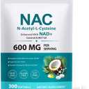 FANSHI NAC Complex with NAD+ & MCT Oil - 300 Softgels | N-Acetyl Cysteine Botanical Blend for Antioxidant Support | Enriched with Coconut Oil for High Absorption | Non-GMO & Lab Tested (EXP: 30/03/2029)