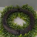 20 Inch Boxwood Front Door Wreaths, Spring and Summer Outdoor Wreath for Front Door, All Seasons Artificial Green Wreath for Farmhouse Wedding Porch Wall All Seasons Indoor Decorations