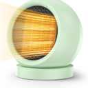 Coolfor Space Heater, 600W Ceramic Desk Heater for Indoor Use, Green