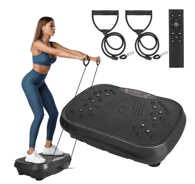 TeqHome Vibration Platform Exercise Machine 331 Capacity 120 Vibration Speed 3 Vibration Modes Whole Body Workout Exercise Machine for Weight Loss Fat Burner for Women Men